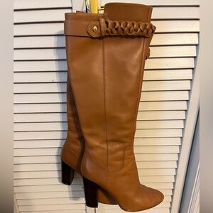 Saks fifth avenue Cognac leather boots